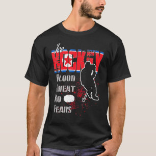 North Korea Supporter Blood Sweat No Fears Ice Hoc T-Shirt