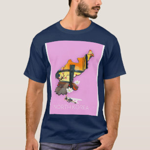 North Korea Travel map 1 T-Shirt