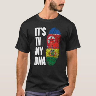 North Korean And Bolivian Mix DNA Heritage Flag T-Shirt