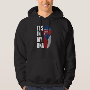 North Korean And Czech Mix DNA Heritage Flag Hoodie