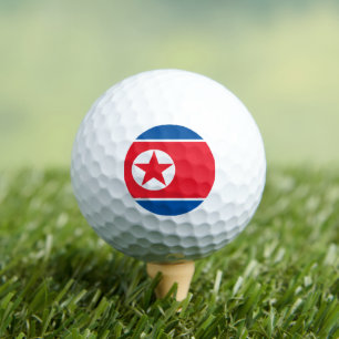 North Korean Flag, Flag of North Korea Golf Balls