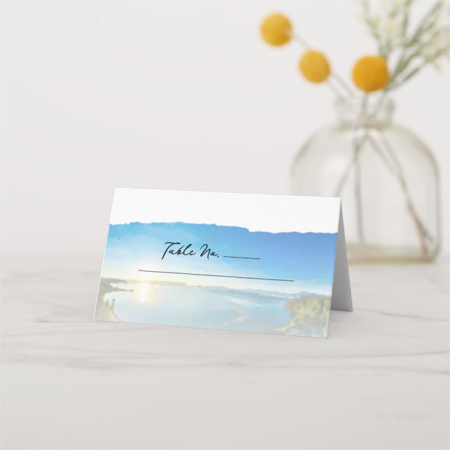 North Lake Tahoe Destination Wedding Place Card (Front)