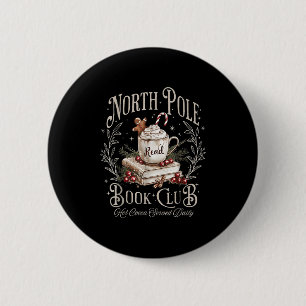 North Le Book Club Christmas Bookish Xmas Books Lo 6 Cm Round Badge