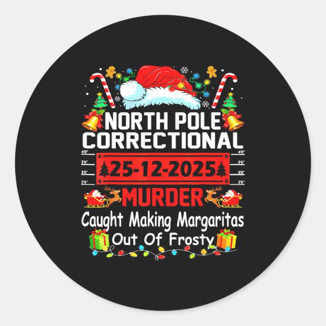 North Le Correctional Murder Caught Butchering Chr Classic Round Sticker (Front)