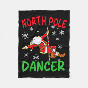North Le Dancer Funny Santa Joke  Fleece Blanket