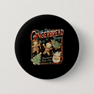 North Le Gingerbread Bakery Christmas 6 Cm Round Badge