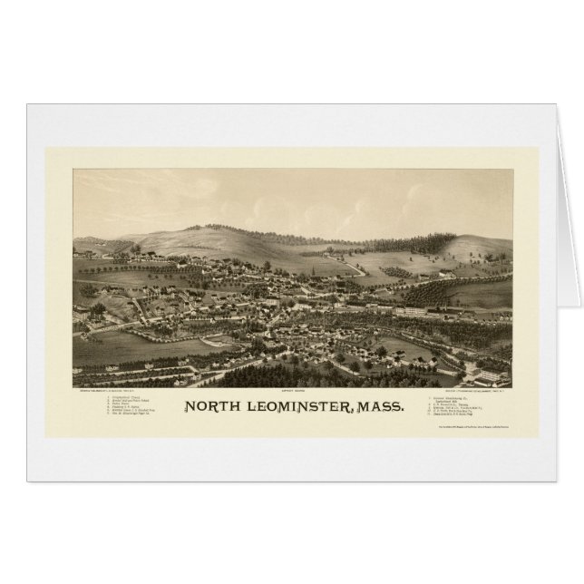 North Leominster, MA Panoramic Map - 1887 (Front Horizontal)