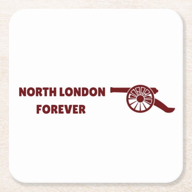 North London Forever Square Paper Coaster (Front)