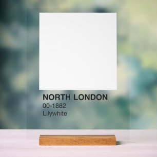 North London Lilywhite - Clear Background Acrylic Sign