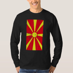 North Macedonia Balkans Europe Skopje Distressed F T-Shirt
