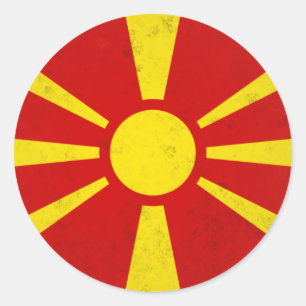 North Macedonia Classic Round Sticker
