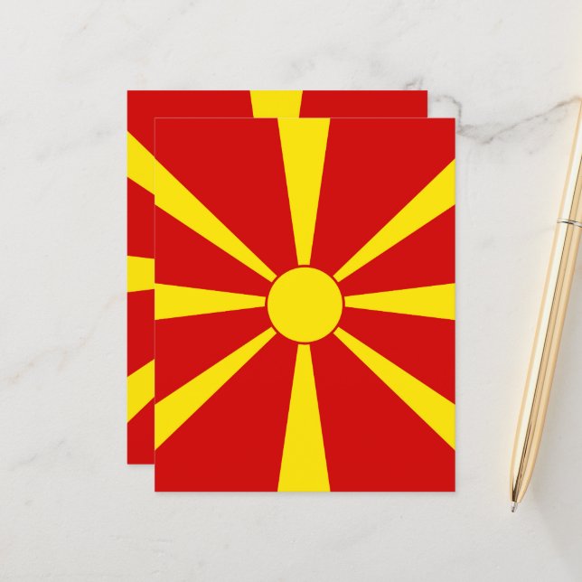 North Macedonia flag (Front/Back In Situ)