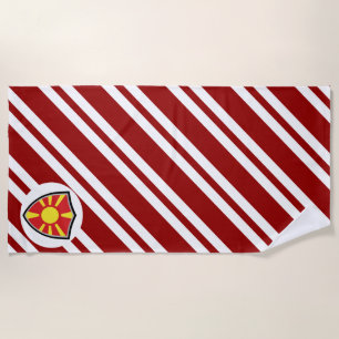 North Macedonia flag beach towel