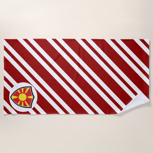 North Macedonia flag beach towel (Front)