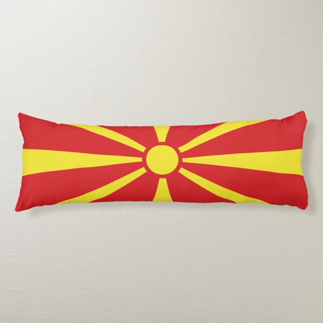 North Macedonia Flag Body Cushion (Front)