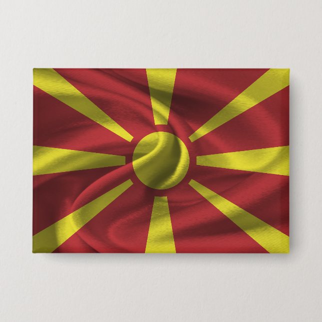 North Macedonia Flag Button (Front)