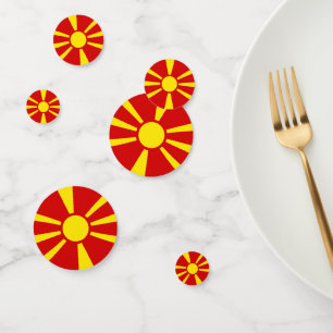 North Macedonia Flag Confetti