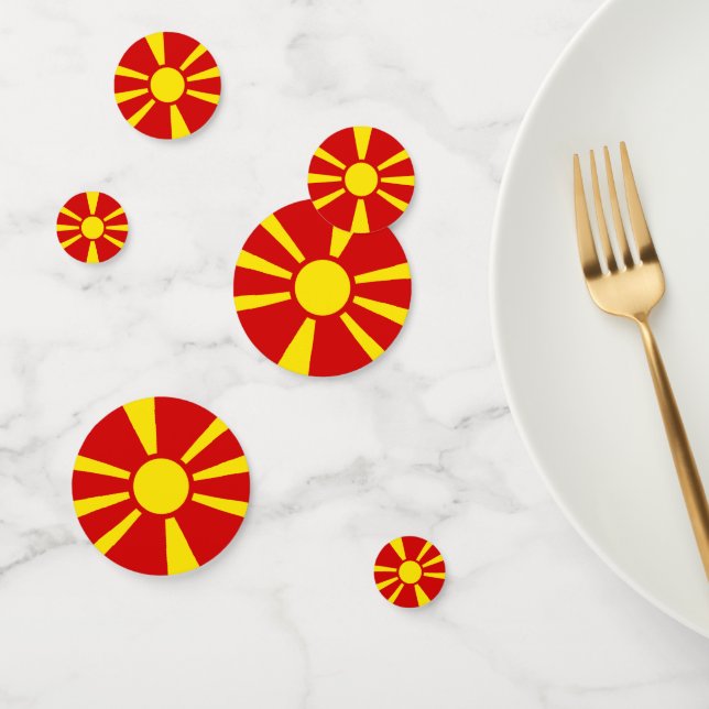 North Macedonia Flag Confetti (Group)