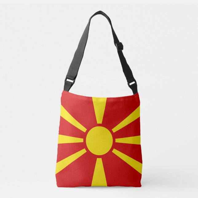 North Macedonia Flag Crossbody Bag (Front)