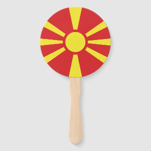 North Macedonia Flag Hand Fan