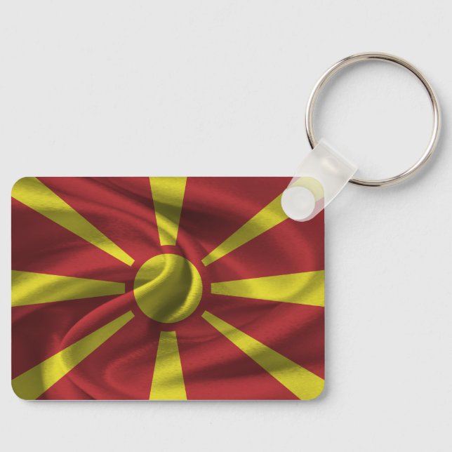 North Macedonia Flag Keychain (Front)
