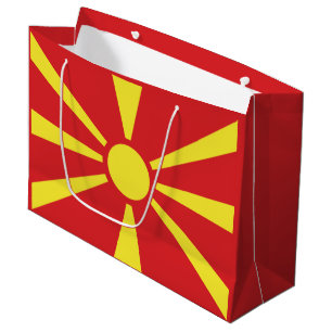 North Macedonia Flag Large Gift Bag