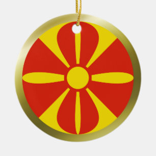 North Macedonia Flag Ornament