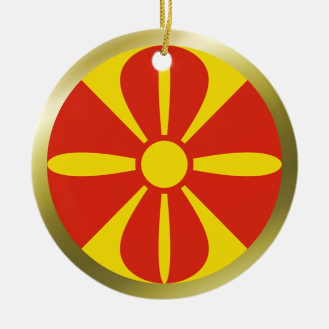 North Macedonia Flag Ornament (Front)