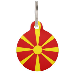 North Macedonia flag Pet Tag