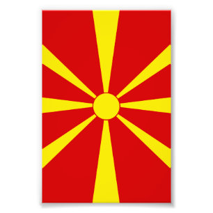 North Macedonia flag Photo Print