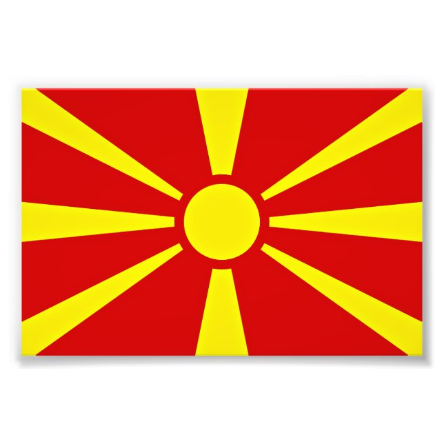 North Macedonia Flag Photo Print (Front)