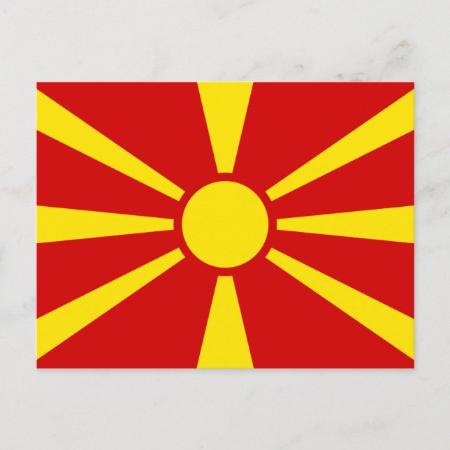 North Macedonia Flag Postcard (Front)