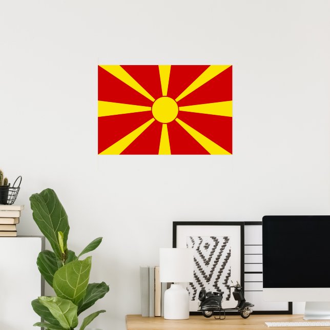 North Macedonia flag Poster (Home Office)