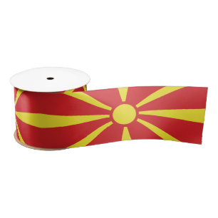 North Macedonia Flag Satin Ribbon