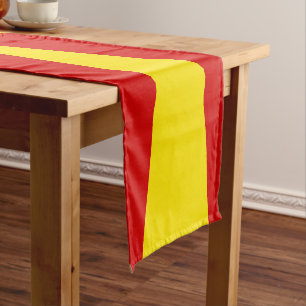 North Macedonia flag Short Table Runner