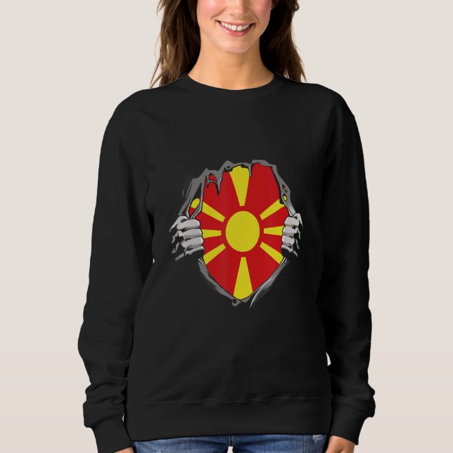 North Macedonia flag Sweatshirt (Front)