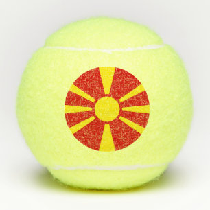 North Macedonia Flag Tennis Balls
