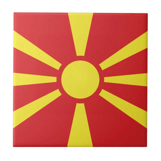 North Macedonia Flag Tile (Front)