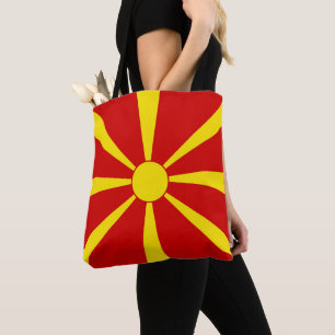 North Macedonia flag Tote Bag