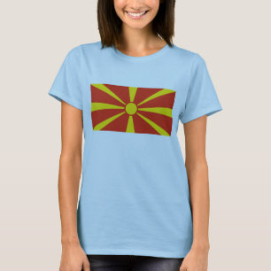 North Macedonia Flag x Map T-Shirt