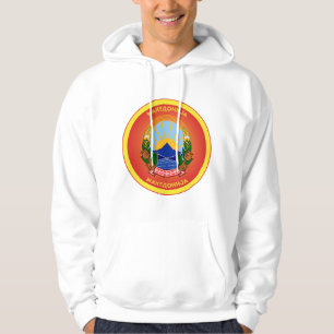 North Macedonia National Emblem Circle Shape Hoodie