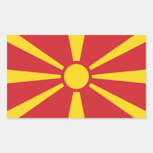 North Macedonia Rectangular Sticker