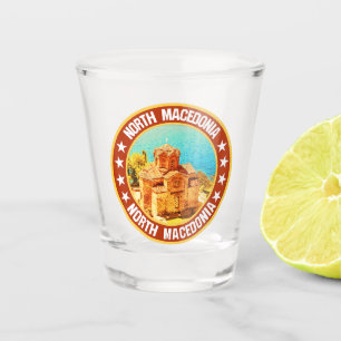 North Macedonia Shot Glass
