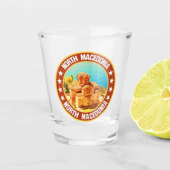 North Macedonia                                    Shot Glass (Front)