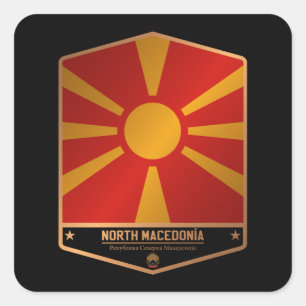 North Macedonia Square Sticker