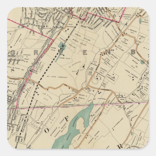 North New York City 5 Square Sticker (Front)
