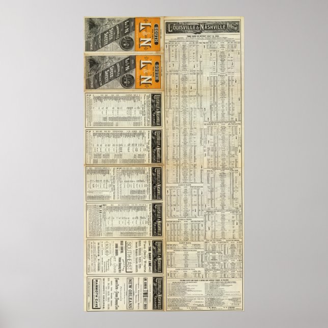 North of Louisville and Nashville Railroad Poster (Front)