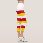 North Ossetia Flag Capri Leggings<br><div class="desc">Patriotic flag of North Ossetia Alania.</div>