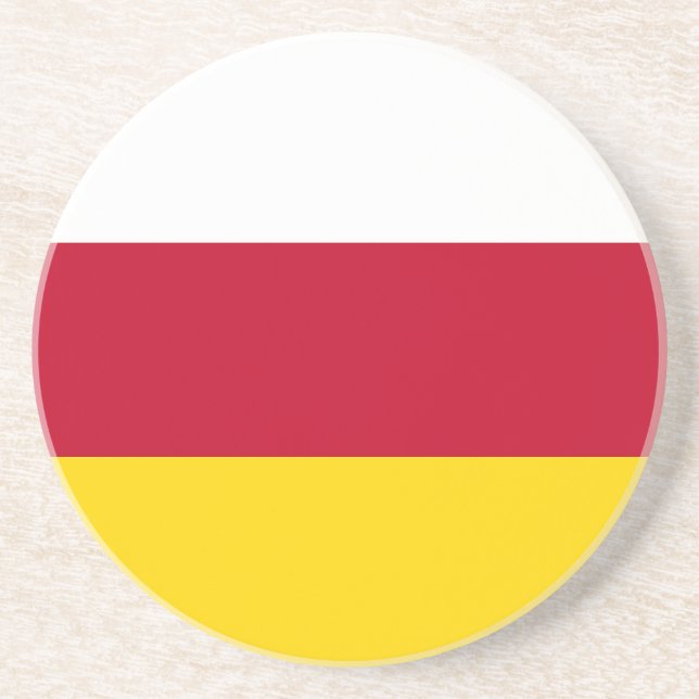North Ossetia Flag Coaster (Front)