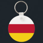 North Ossetia Flag Key Ring<br><div class="desc">Patriotic flag of North Ossetia Alania.</div>